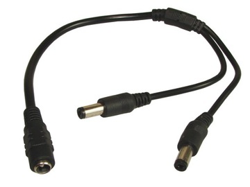 Rozgałęźnik zasilania DC 1gn./2wt. 2,1/5,5 25cm