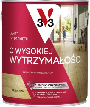V33 Lakier do parkietu WYSOKA WYTRZYMAŁOŚĆ 5L POŁ