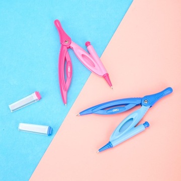 Cyrkiel geometryczny szkolny z ołówkiem Deli w etui