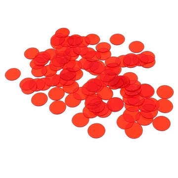 Pack of 19mm Plastic Poker Game Counter Bingo Casino Chips Kids Play Red1
