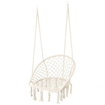 Fotel wiszący z frędzlami - biały, GW-912 WHITE