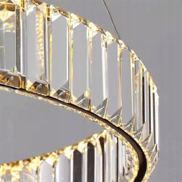 LAMPA SUFITOWA KRYSZTAŁOWA GLAMOUR RING CHROM