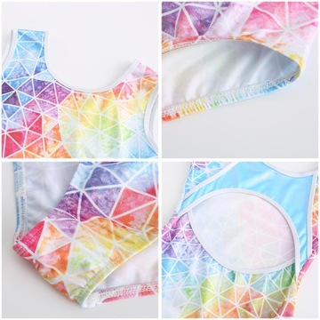 Купальники для девочек, одежда для художественной гимнастики, танцевальная одежда для фитнеса, без рукавов, 10 ярдов