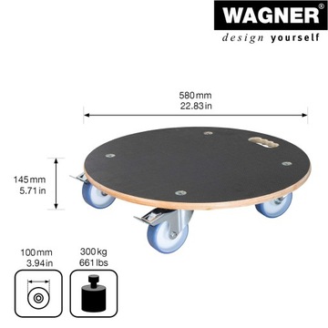 Подставка Wagner Multiroller Maxigrip на колесах, (Ø) 58 см
