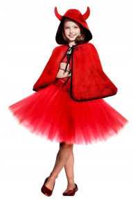 KOSTIUM diabła DIABLICY PELERYNA TUTU HALLOWEEN 40