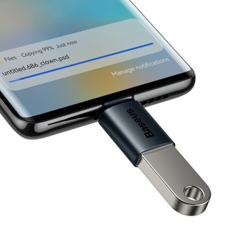 Переходник Baseus Ingenuity OTG USB-C на USB-A синий
