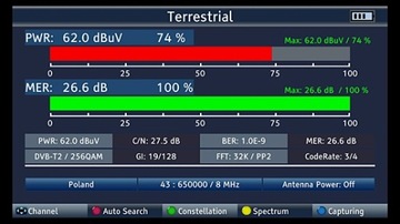 DVB-T/T2/C DVB-S/S2-метр ST-6986 HEVC СИГНАЛ