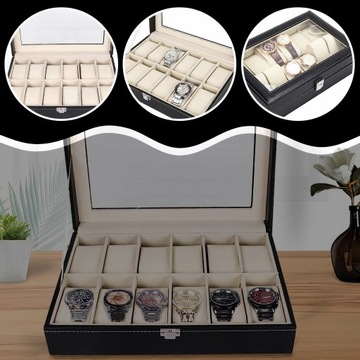 КОРОБКА-ОРГАНИЗАТОР ДЛЯ ЧАСОВ 12 шт.