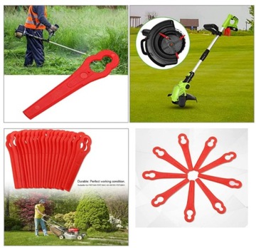 100X ТРИММЕРНЫЕ ЛЕЗВИЯ ДЛЯ ПЛАСТИКОВОЙ КОСИЛКИ НАБОР ЗАМЕННЫХ ЛЕЗВИЙ НОЖЕЙ