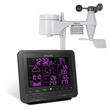 Stacja pogody Sencor SWS 9700 5w1 temp wiatr meteo