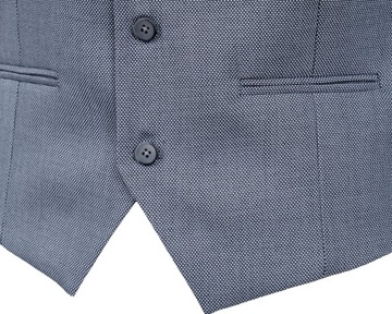 Серый мужской элегантный костюмный жилет с мелким узором + галстук-бабочка - 48