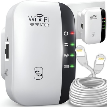 WZMACNIACZ SYGNAŁU WI-FI REPEATER MOCNY 300 MB/S