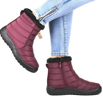 ВОДОНЕПРОНИЦАЕМЫЕ СНЕЖНЫЕ БОТИНКИ iSHOES НА МОЛНИИ, БОРДОВЫЕ БОРДОВЫЕ 41