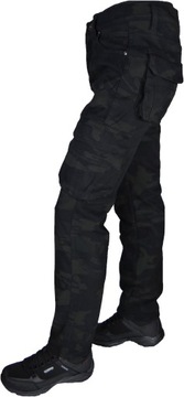 Spodnie OCIEPLANE Czarne MORO Stretch W 39 L32
