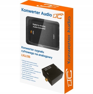 ОПТИЧЕСКИЙ АУДИО CAD ЦИФРО-АНАЛОГОВЫЙ ПРЕОБРАЗОВАТЕЛЬ TOSLINK КОАКСИАЛЬНЫЙ RCA CINCH