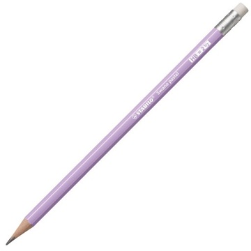 Ołówek Stabilo Swano HB Pastel Liliowy Z Gumką
