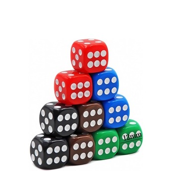 НАБОР ИЗ 100 ЦВЕТНЫХ ШЕСТИГРАННЫХ КУБИКОВ ДЛЯ НАСТОЛЬНОЙ НАСТОЛЬНОЙ ИГРЫ