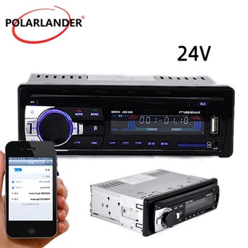 Styl 24 V Nowe radio samochodowe 12V Bluetooth Stereo FM MP3 USB SD MMC