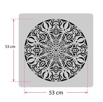 Мандала Ранго - картина/гипсовый трафарет 53 х 53 см