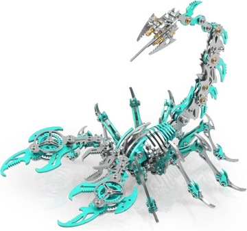 Floatingcity 3D Metal Złoty model skorpiona mechaniczna zabawka owadów DIY