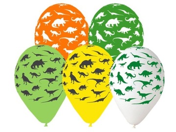BALONY DINOZAURY MIX 30cm 5szt
