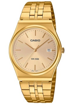 STALOWY WODOSZCZELNY KLASYCZNY ZEGAREK CASIO MTP-B145G -9AV ZŁOTY