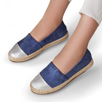 NIEBIESKIE DAMSKIE ESPADRYLE DAFALLE 41