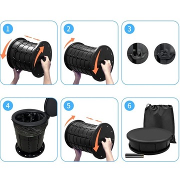 ПОРТАТИВНЫЙ ТУРИСТИЧЕСКИЙ ТУАЛЕТ, ПОХОДНЫЙ ТУАЛЕТ, МОБИЛЬНЫЙ ТУАЛЕТ, СКЛАДНОЙ 2 В 1