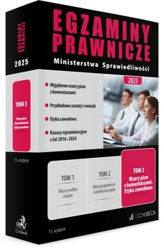 Egzaminy prawnicze Ministerstwa Sprawiedliwości 2025. Tom 3.