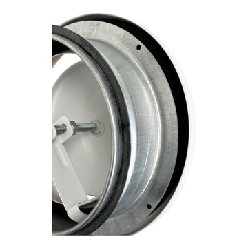 Anemostat EVF BIAŁY wywiewny wyciągowy płaski 100 z USZCZELKĄ