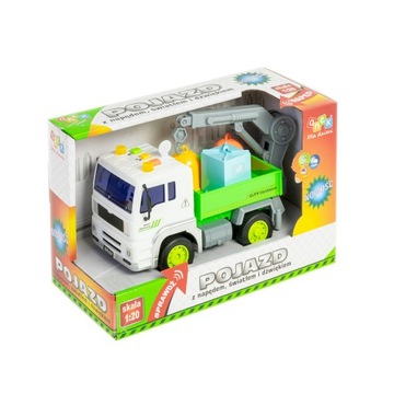 ГРУЗОВИК МАШИНА МУСОРОВЫЕ КОРЗИНЫ ЗВУК 1:20