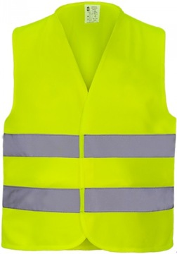 KAMIZELKA OSTRZEGAWCZA ODBLASKOWA żółta VEST r.XXL