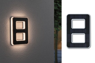Oprawa elewacyjna SOLAR LED numer domu 8 3000K IP44 czarna