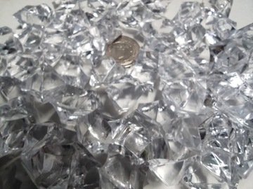 KRYSZTAŁKI KAMYCZKI LODOWE DIAMENTY BEZBARWNE 1 LITR CLEAR 0,5 KG FI.2,5 CM