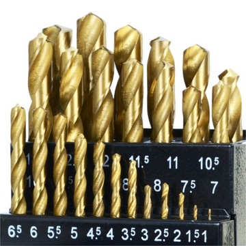 НАБОР СВЕРЛ СВЕРЛА ДЛЯ МЕТАЛЛА СТАЛИ HSS 1-13MM НАБОР 25 EL ЧЕРНЫЕ