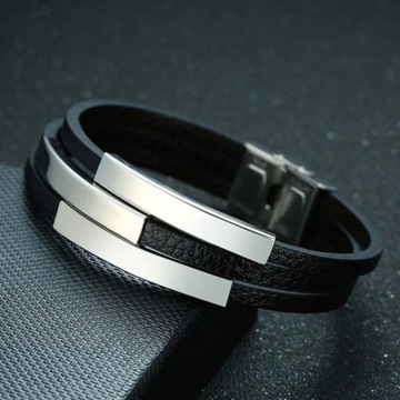 ТРОЙНОЙ БРАСЛЕТ С ГРАВИРОВКОЙ ДЕТСКИХ ИМЕН, СТАЛЬ