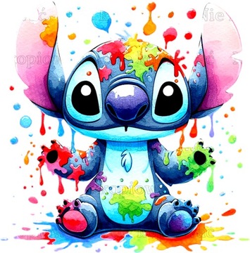 Naprasowanka termo Lilo i Stitch kolorowy stich naklejka śmieszny 2