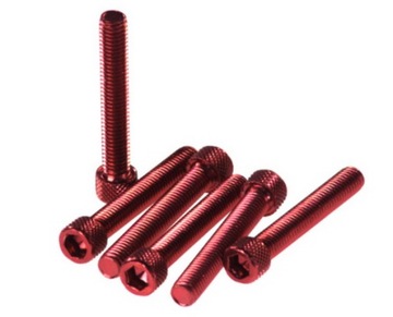 Śruba imbusowa cylindryczna M6 / 30 CZERWONY