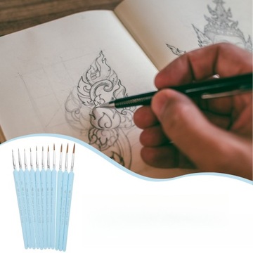 НАБОР КИСТЕЙ ДЛЯ МЕЛКИХ ДЕТАЛЕЙ, 11 ШТ. ТОНКАЯ КИСТЬ ДЛЯ ЖИВОПИСИ МАСЛОМ ARTIS