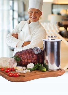 НАБОР ДЛЯ ВЕТЧИНЫ BROWIN НА 1,5 КГ +2 ТЕРМОМЕТРА + МЕШКИ + КАСТРЮЛЯ С КОРЗИНОЙ