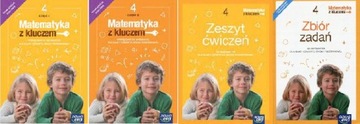 ZESTAW Matematyka z klucze 4 NEon Pod 1-2+Ćw+Zbiór