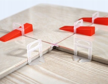 СИСТЕМА ВЫРАВНИВАНИЯ ПЛИТКИ ЗАЖИМЫ 2 ММ 500 ШТ + КЛИНЬЯ 100 ШТ БОЛЬШОЙ НАБОР