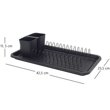 СЕН ДЛЯ СУШКИ ПОСУДЫ, ОДНОУРОВНЕВЫЙ, ЧЕРНЫЙ, ЕМКОСТНЫЙ