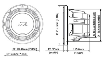 АВТОМОБИЛЬНЫЕ ДИНАМИКИ НАСОВЫЕ САБВУФЕРЫ ALPINE HONDA 200 мм МОЩНОСТЬ 350 Вт КОМПЛЕКТ