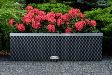 Садовый горшок из техноротанга 100x30x60см RD01