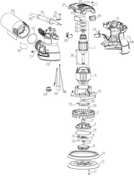 N372301 ЩЕТКА + ДЕРЖАТЕЛЬ ЩЕТКИ DWE6411 DWE6423