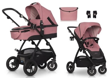 СУМКА ДЛЯ КОЛЯСКИ OPTIMO AIR EASY GO 2в1 ПЕРЕДНЯЯ ЗАДНЯЯ РОЗОВАЯ