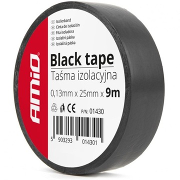 TAŚMA IZOLACYJNA 25MM 9M IZOLACJA SZKOT MOCNA CZARNA WODOODPORNA PCV PVC