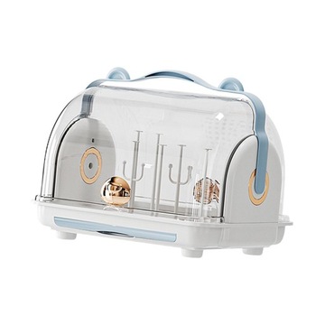 Baby Dinnerware Utensil Tableware Organizer Feeding Bottle Container blue