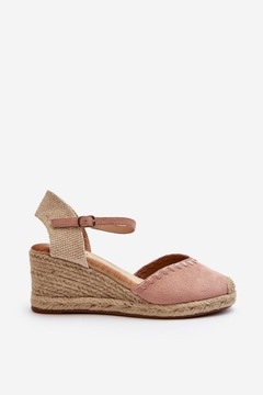 ESPADRYLE БОСОНОЖКИ НА ТЕЛЕЖКЕ С ДЖУТОВОЙ ЗАМШЕЙ РОЗОВЫЕ 39